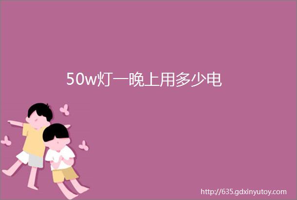 50w灯一晚上用多少电