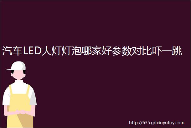 汽车LED大灯灯泡哪家好参数对比吓一跳