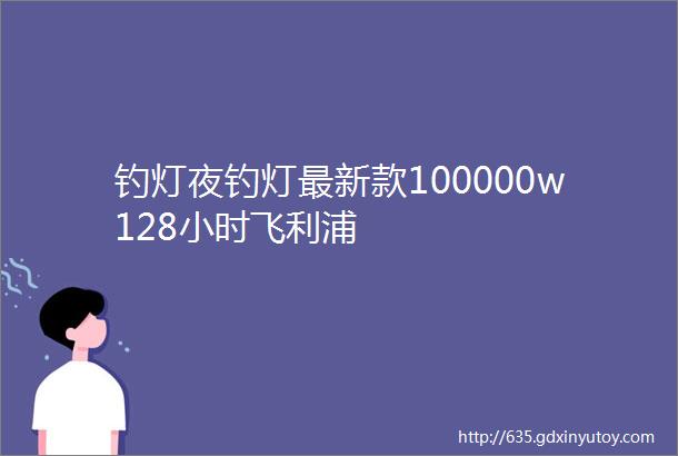 钓灯夜钓灯最新款100000w128小时飞利浦